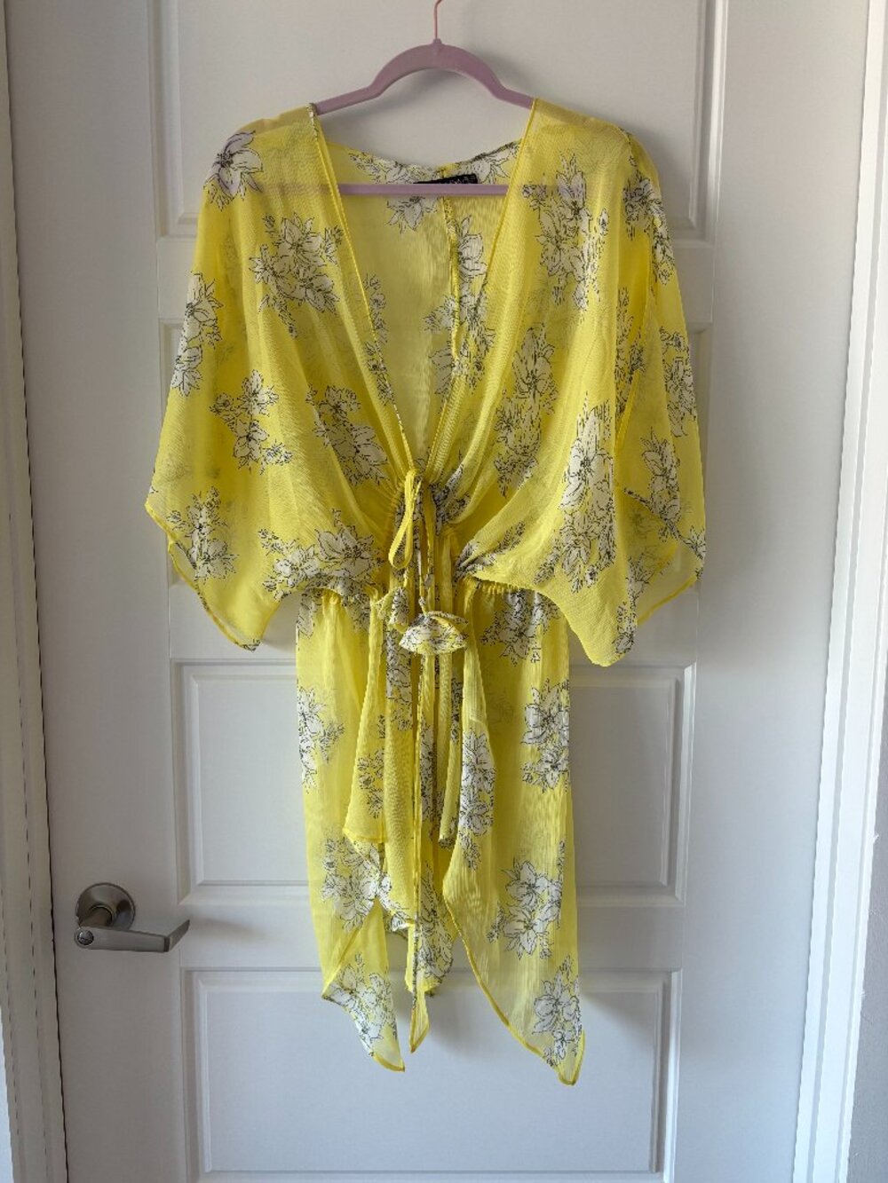 Abercrombie & Fitch Yellow Floral Beach Cover-Up